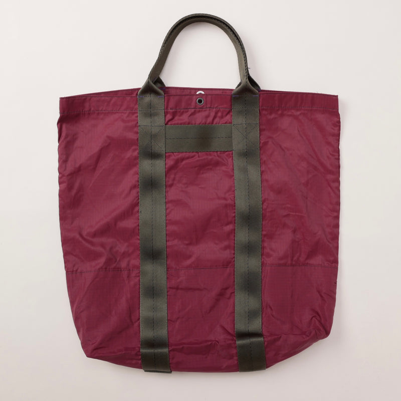 NYT T-2 Tote Large "short handle" : ripstop nylon burgundy bag-032 "Dead Stock"